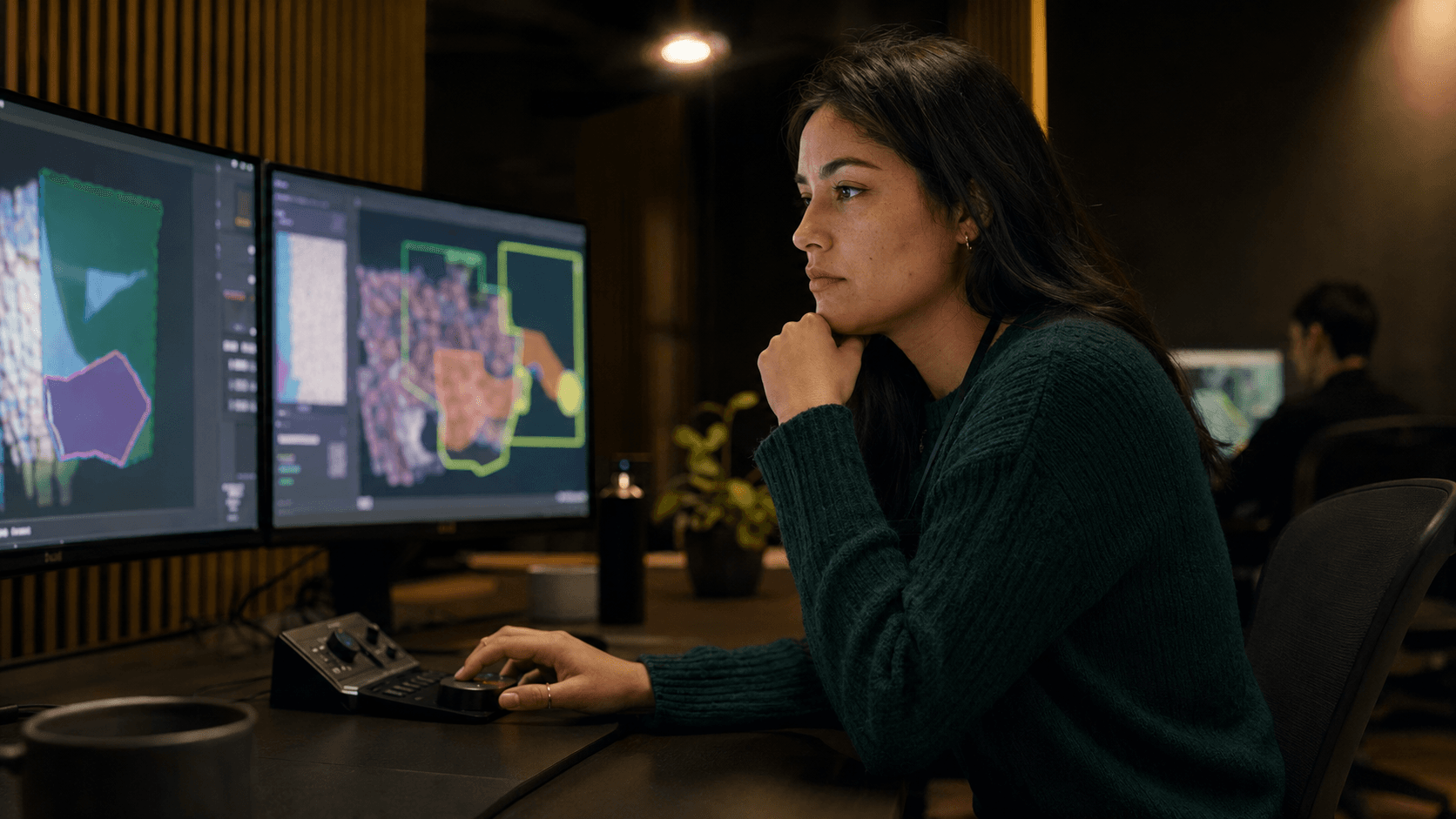 Especialista colombiana en anotación de datos de IA